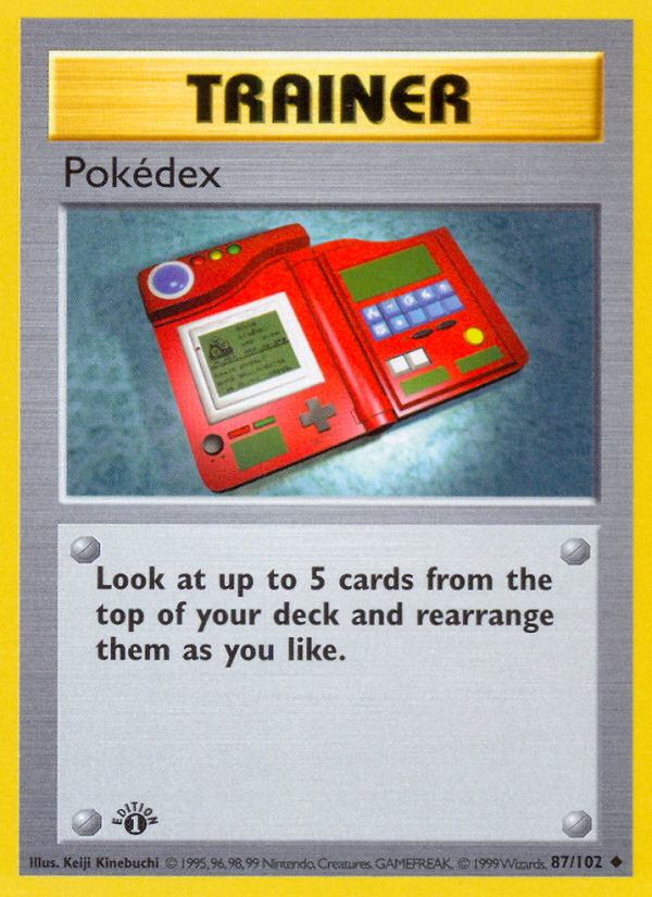 Pokedex (87/102) (Shadowless) [Base Set 1st Edition] | Exor Games Bridgewater