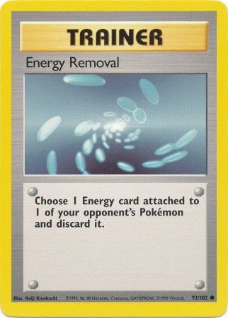 Energy Removal (92/102) [Base Set Unlimited] | Exor Games Bridgewater