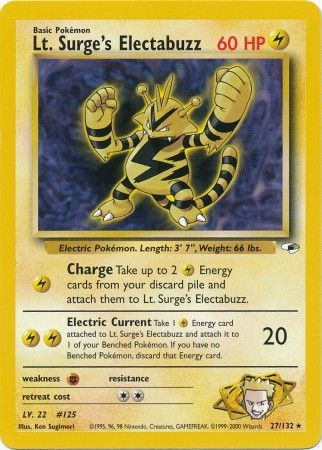 Lt. Surge's Electabuzz (27/132) [Gym Heroes Unlimited] | Exor Games Bridgewater