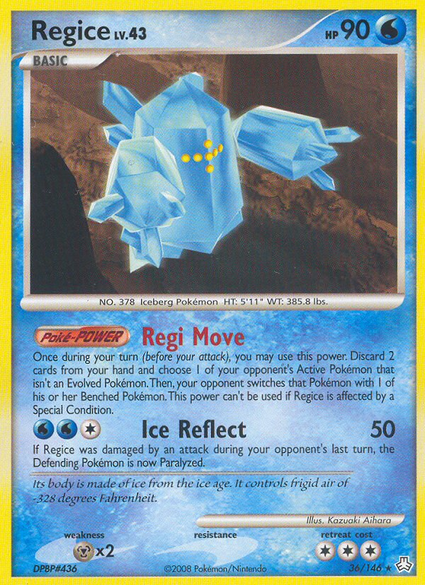 Regice (36/146) [Diamond & Pearl: Legends Awakened] | Exor Games Bridgewater