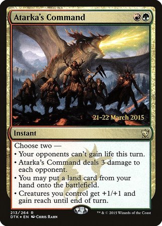 Atarka's Command [Dragons of Tarkir Promos] | Exor Games Bridgewater