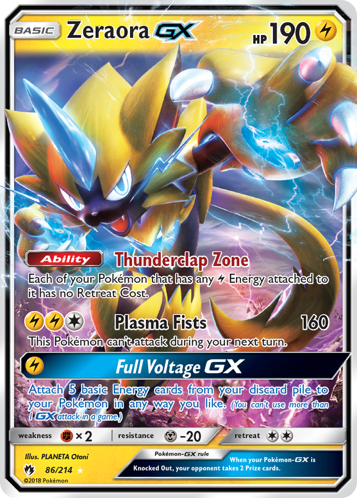 Zeraora GX (86/214) [Sun & Moon: Lost Thunder] | Exor Games Bridgewater