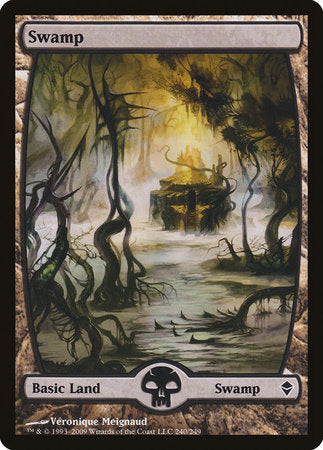 Swamp (240) - Full Art [Zendikar] | Exor Games Bridgewater