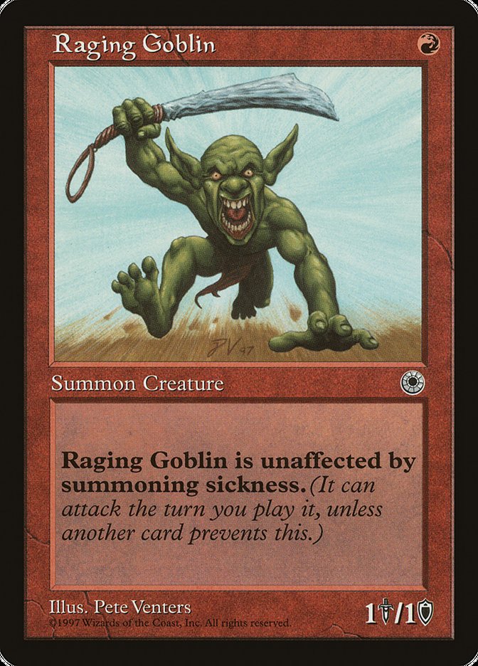 Raging Goblin (No Flavor Text) [Portal] | Exor Games Bridgewater