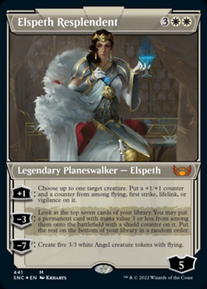 Elspeth Resplendent (Showcase Art Deco Foil Etched) [Streets of New Capenna] | Exor Games Bridgewater