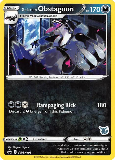 Galarian Obstagoon (SWSH193) (Eevee Deck) [Battle Academy 2022] | Exor Games Bridgewater