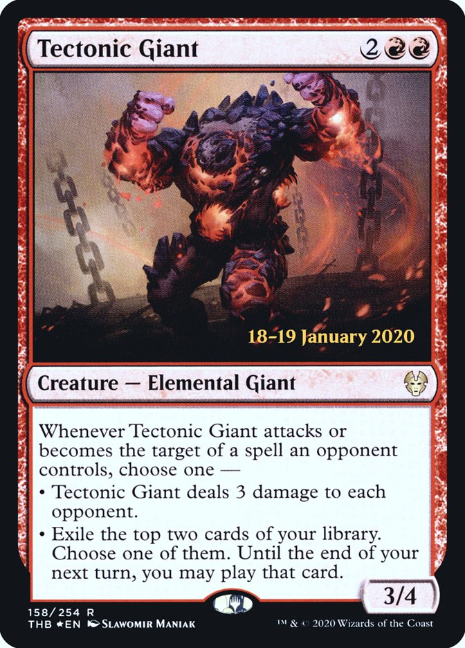 Tectonic Giant [Theros Beyond Death Prerelease Promos] | Exor Games Bridgewater