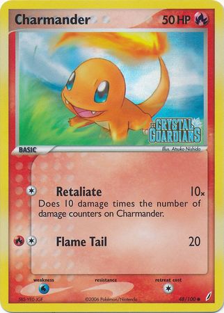 Charmander (48/100) (Stamped) [EX: Crystal Guardians] | Exor Games Bridgewater