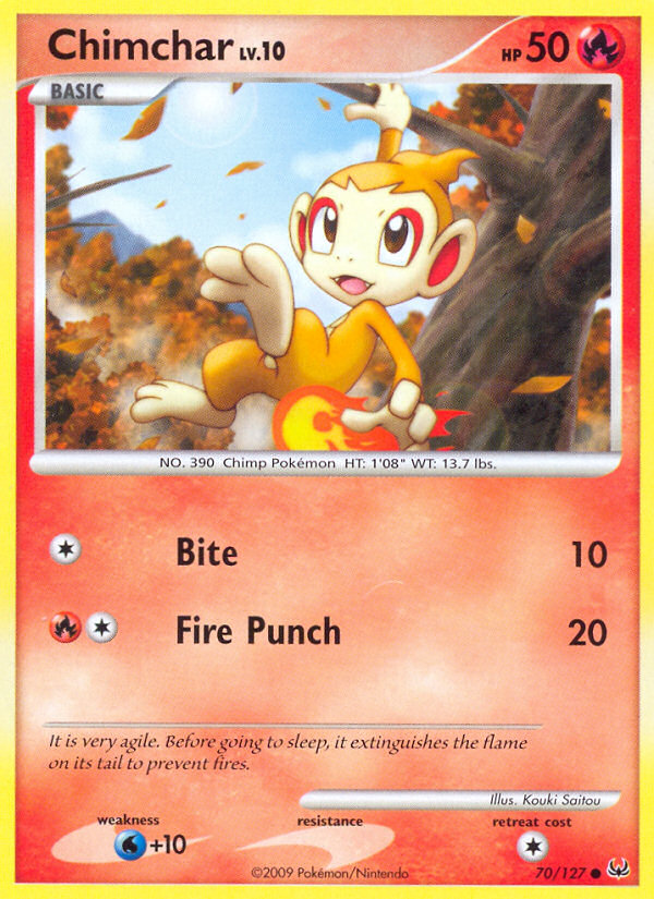 Chimchar (70/127) [Platinum: Base Set] | Exor Games Bridgewater