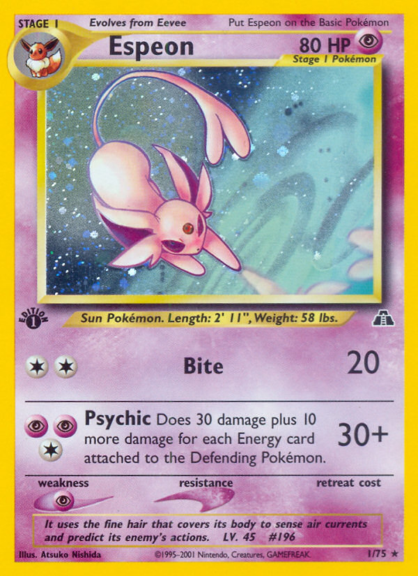 Espeon (1/75) [Neo Discovery 1st Edition] | Exor Games Bridgewater