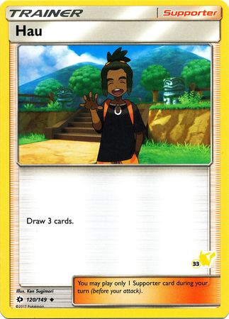 Hau (120/149) (Pikachu Stamp #33) [Battle Academy 2020] | Exor Games Bridgewater