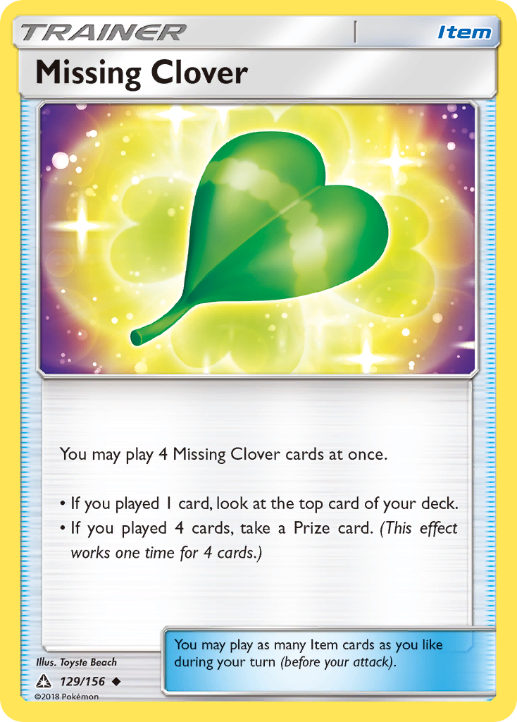 Missing Clover (129/156) [Sun & Moon: Ultra Prism] | Exor Games Bridgewater