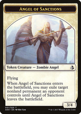 Angel of Sanctions Token [Amonkhet Tokens] | Exor Games Bridgewater