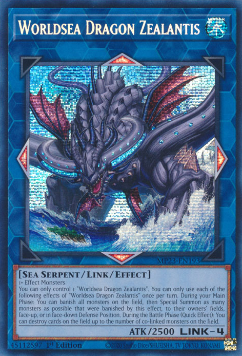 Worldsea Dragon Zealantis [MP23-EN193] Prismatic Secret Rare | Exor Games Bridgewater