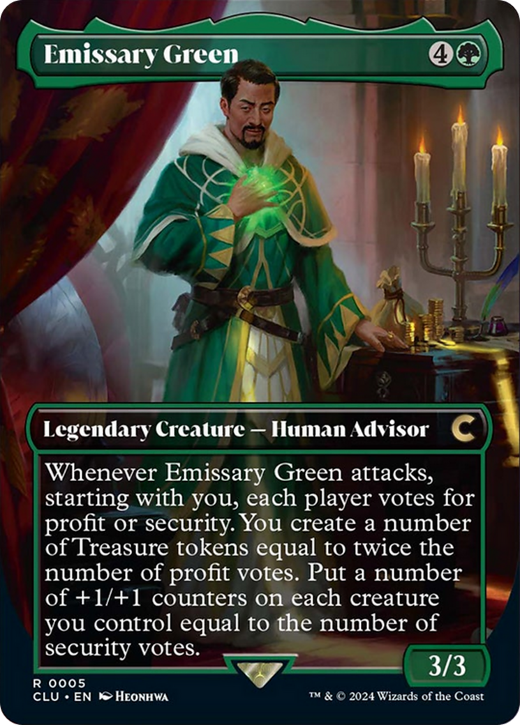 Emissary Green (Borderless) [Ravnica: Clue Edition] | Exor Games Bridgewater