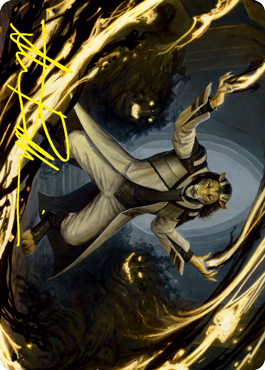 Leonin Lightscribe Art Card (Gold-Stamped Signature) [Strixhaven: School of Mages Art Series] | Exor Games Bridgewater