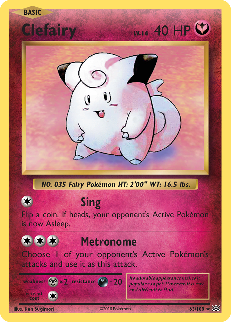 Clefairy (63/108) [XY: Evolutions] | Exor Games Bridgewater