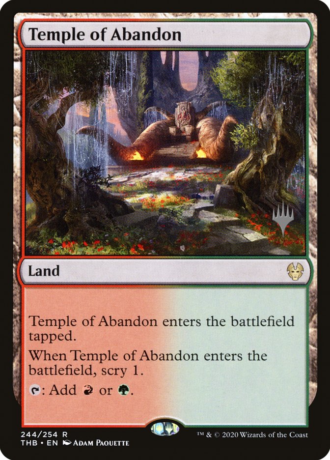 Temple of Abandon (Promo Pack) [Theros Beyond Death Promos] | Exor Games Bridgewater