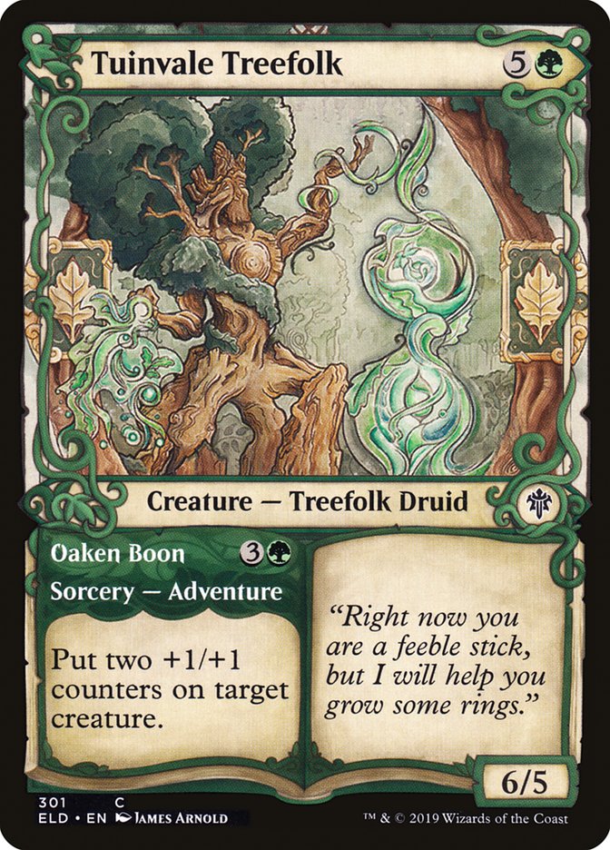 Tuinvale Treefolk // Oaken Boon (Showcase) [Throne of Eldraine] | Exor Games Bridgewater