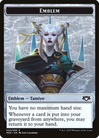 Emblem - Tamiyo, the Moon Sage [Mythic Edition Tokens] | Exor Games Bridgewater