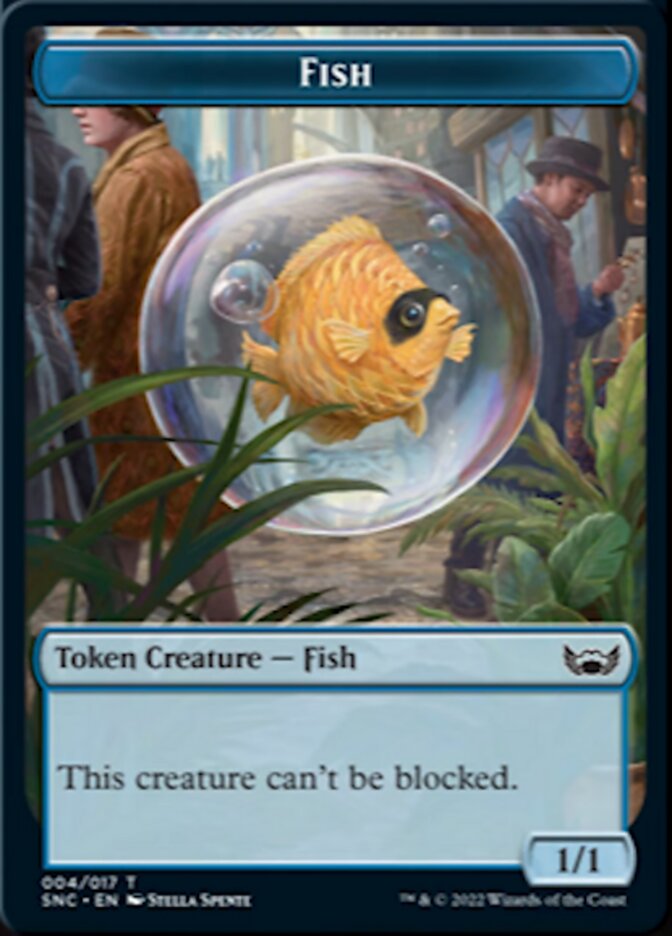 Fish // Angel Double-sided Token [Streets of New Capenna Tokens] | Exor Games Bridgewater