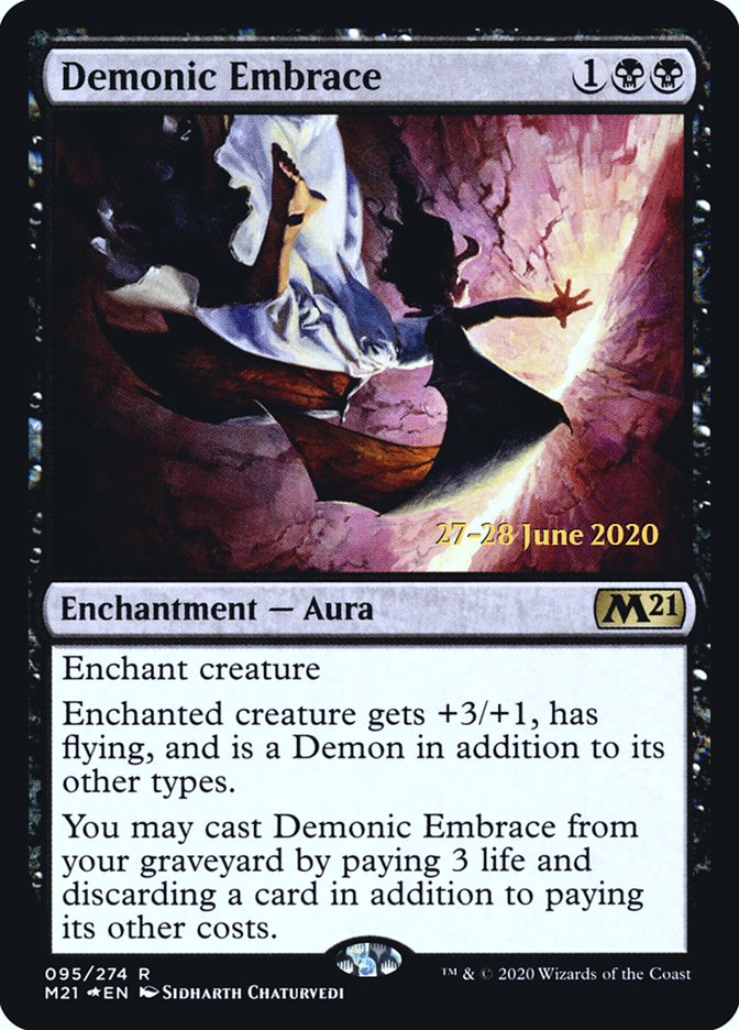 Demonic Embrace  [Core Set 2021 Prerelease Promos] | Exor Games Bridgewater