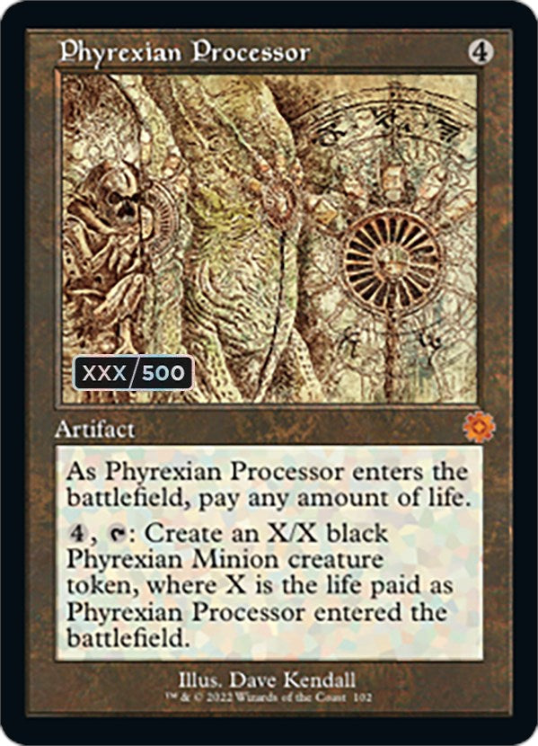 Phyrexian Processor (Retro Schematic) (Serial Numbered) [The Brothers' War Retro Artifacts] | Exor Games Bridgewater