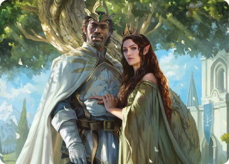 Aragorn and Arwen, Wed Art Card [The Lord of the Rings: Tales of Middle-earth Art Series] | Exor Games Bridgewater