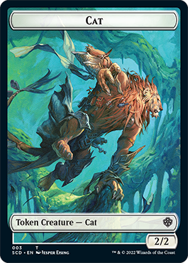 Saproling // Cat Double-Sided Token [Starter Commander Decks] | Exor Games Bridgewater