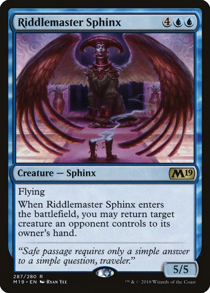 Riddlemaster Sphinx [Core Set 2019] | Exor Games Bridgewater