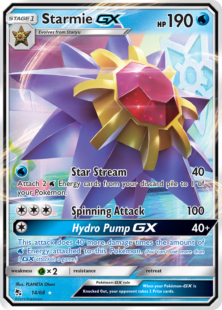 Starmie GX (14/68) [Sun & Moon: Hidden Fates] | Exor Games Bridgewater