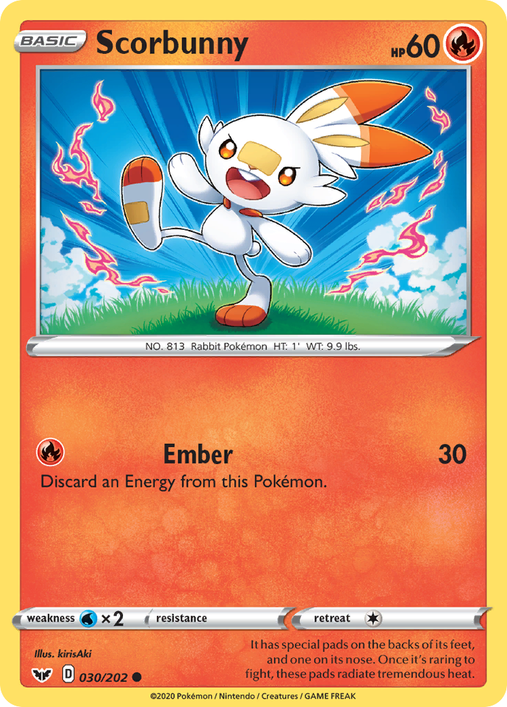 Scorbunny (030/202) [Sword & Shield: Base Set] | Exor Games Bridgewater