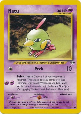 Natu (67/111) [Neo Genesis Unlimited] | Exor Games Bridgewater