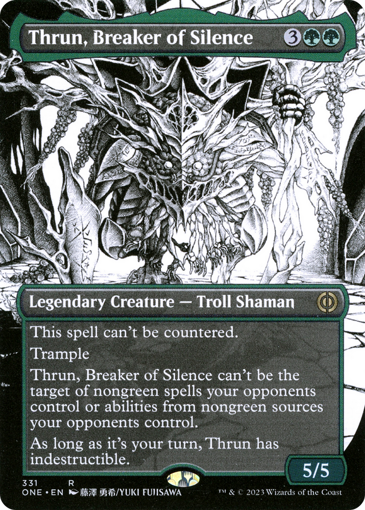 Thrun, Breaker of Silence (Borderless Manga) [Phyrexia: All Will Be One] | Exor Games Bridgewater