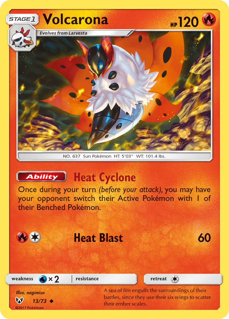 Volcarona (13/73) [Sun & Moon: Shining Legends] | Exor Games Bridgewater