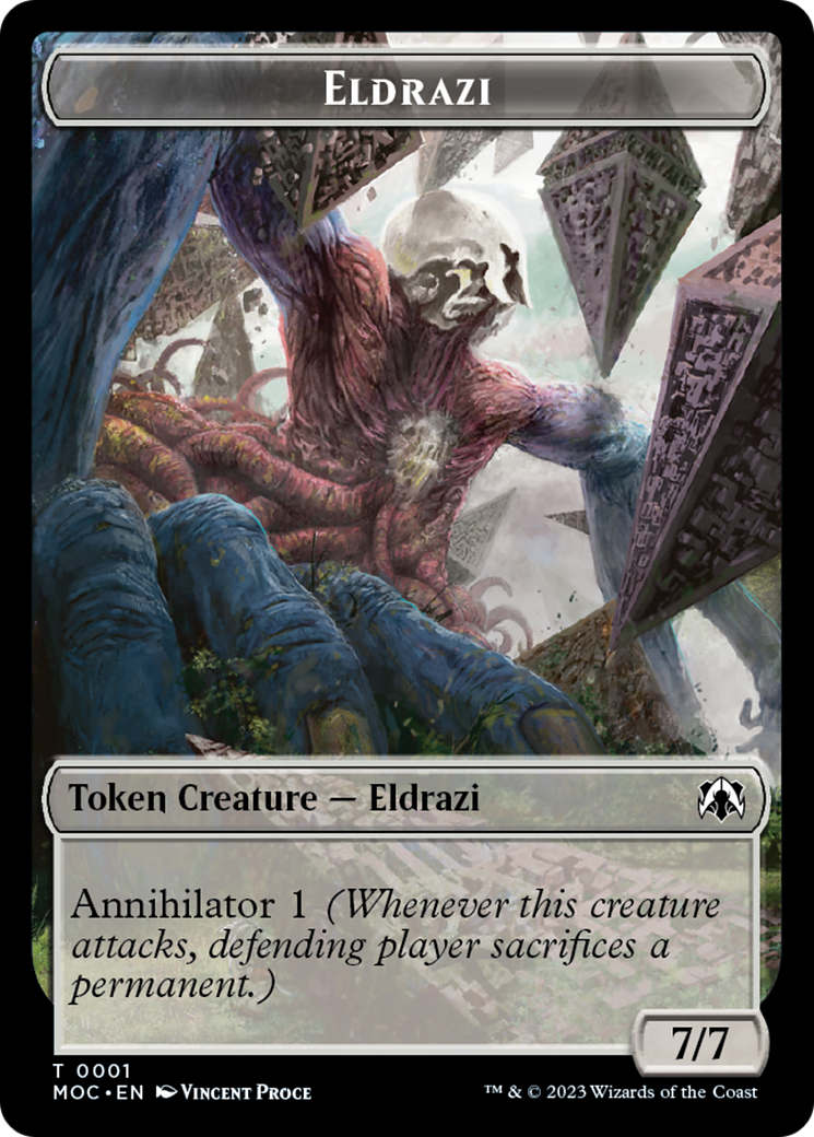 Goblin // Eldrazi Double-Sided Token [March of the Machine Commander Tokens] | Exor Games Bridgewater