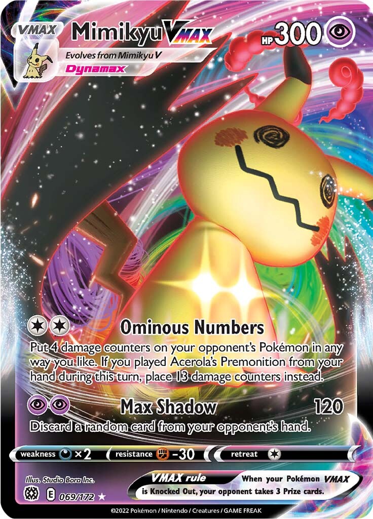 Mimikyu VMAX (069/172) [Sword & Shield: Brilliant Stars] | Exor Games Bridgewater