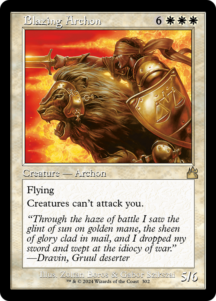 Blazing Archon (Retro Frame) [Ravnica Remastered] | Exor Games Bridgewater