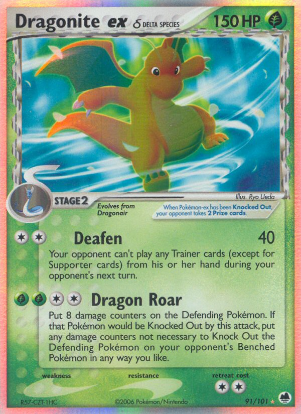 Dragonite ex (91/101) (Delta Species) [EX: Dragon Frontiers] | Exor Games Bridgewater