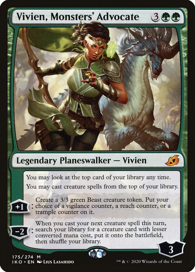 Vivien, Monsters' Advocate (Promo Pack) [Ikoria: Lair of Behemoths Promos] | Exor Games Bridgewater