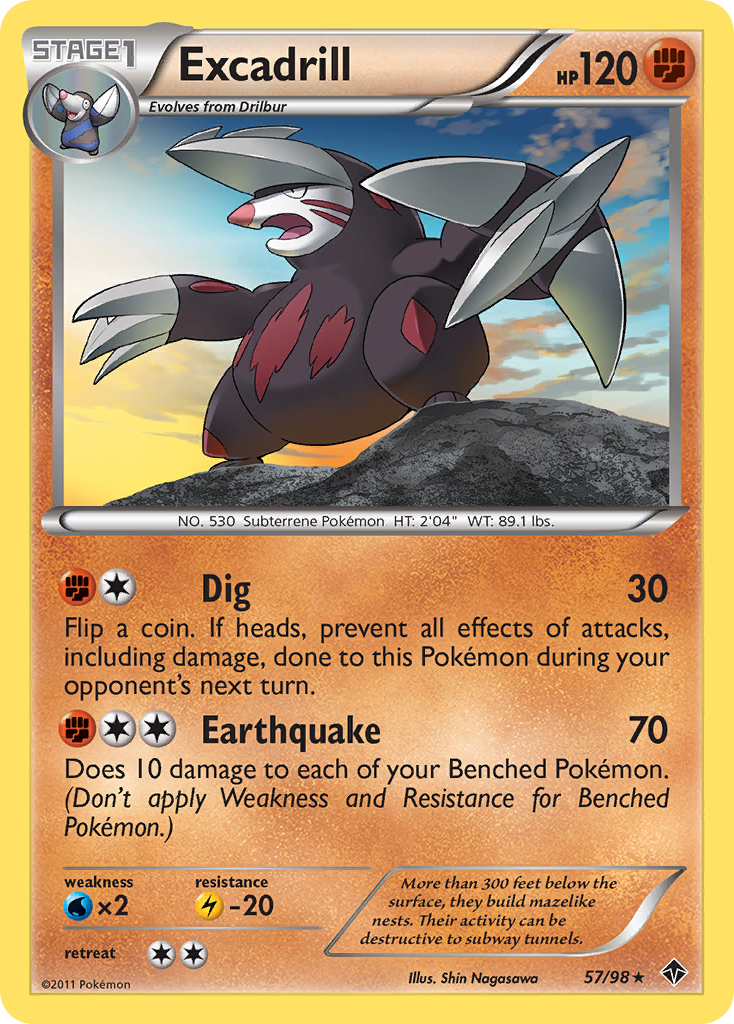 Excadrill (57/98) [Black & White: Emerging Powers] | Exor Games Bridgewater