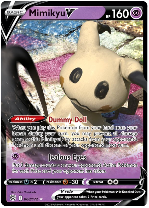 Mimikyu V (068/172) [Sword & Shield: Brilliant Stars] | Exor Games Bridgewater