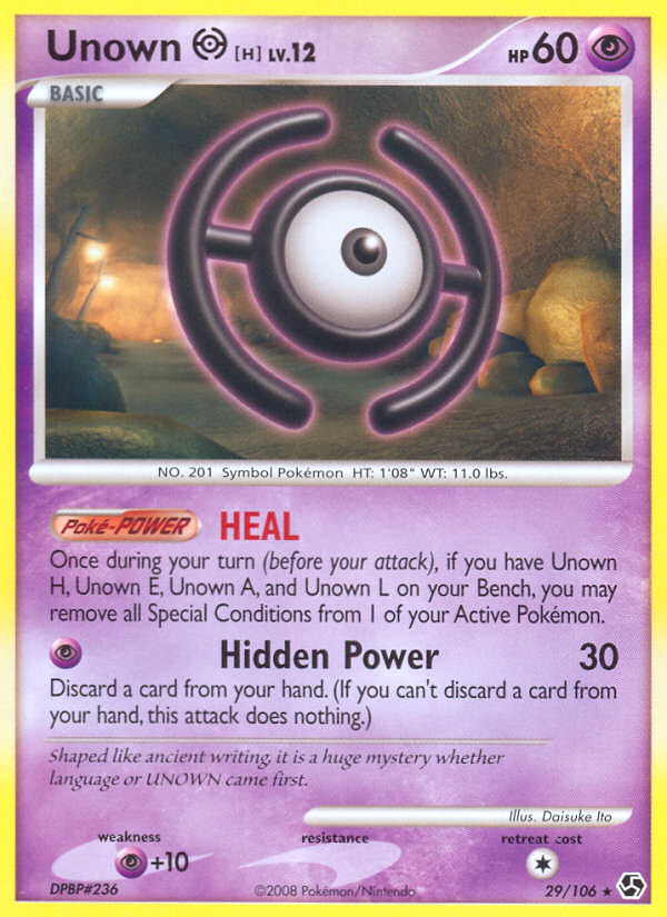 Unown H (29/106) [Diamond & Pearl: Great Encounters] | Exor Games Bridgewater