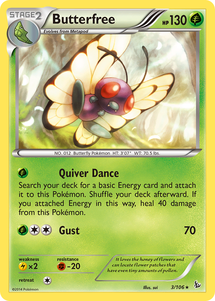 Butterfree (3/106) [XY: Flashfire] | Exor Games Bridgewater