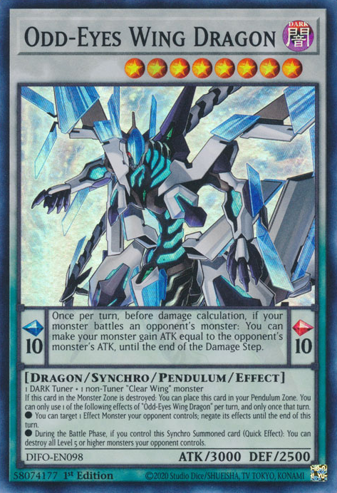 Odd-Eyes Wing Dragon [DIFO-EN098] Super Rare | Exor Games Bridgewater