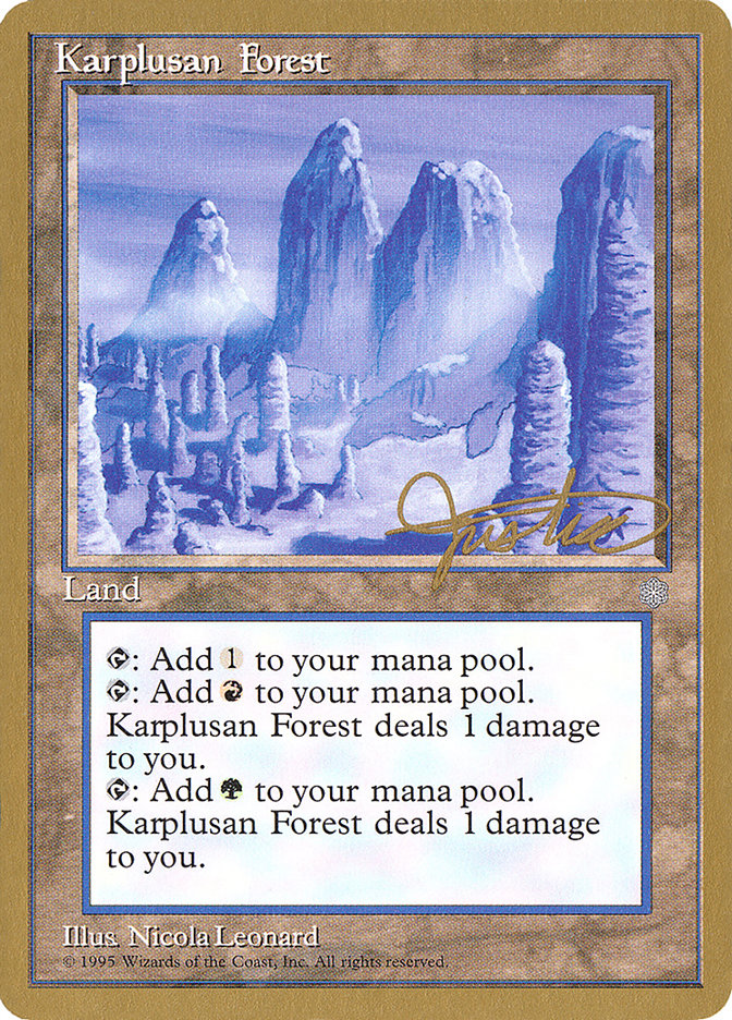 Karplusan Forest (Mark Justice) [Pro Tour Collector Set] | Exor Games Bridgewater