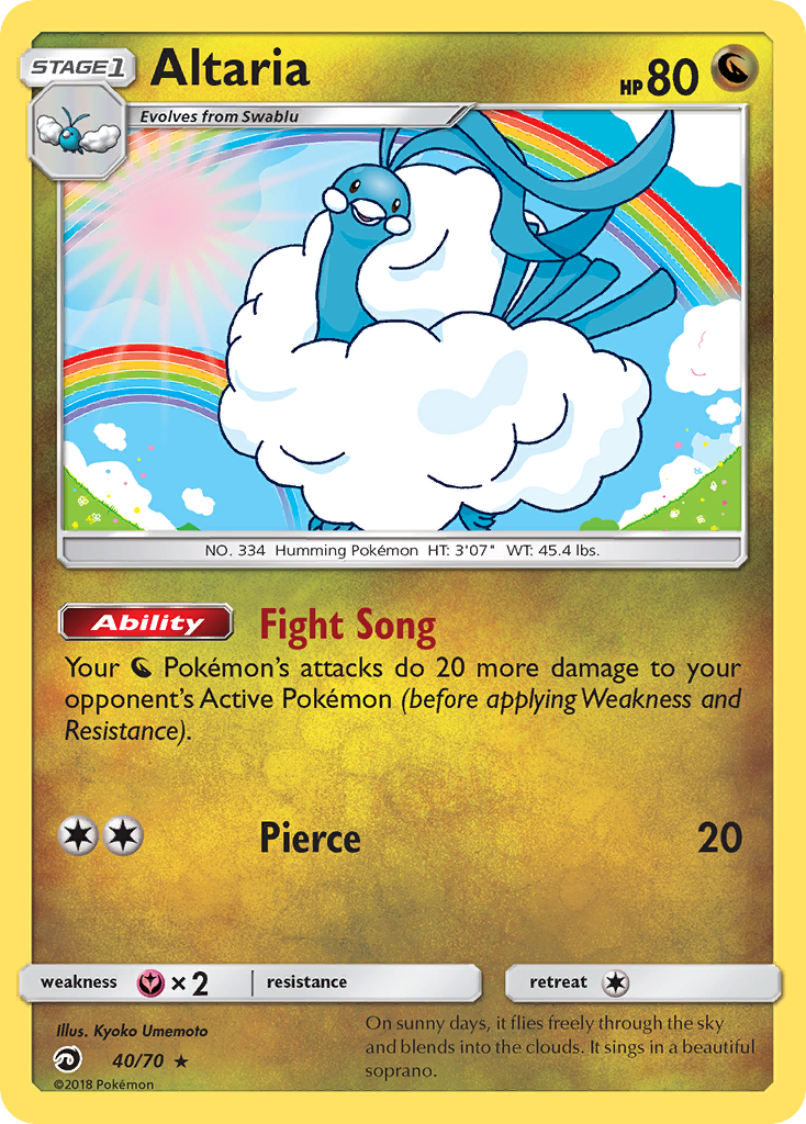 Altaria (40/70) [Sun & Moon: Dragon Majesty] | Exor Games Bridgewater