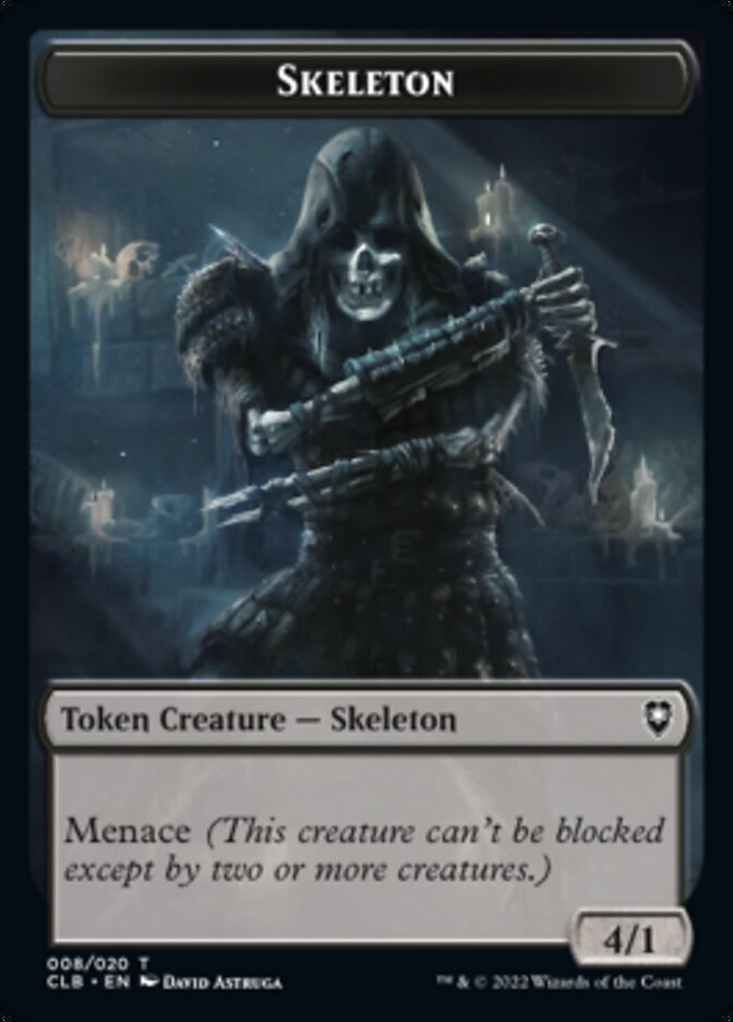 Skeleton Token [Commander Legends: Battle for Baldur's Gate Tokens] | Exor Games Bridgewater