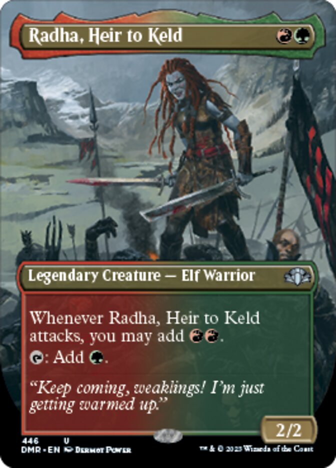 Radha, Heir to Keld (Borderless Alternate Art) [Dominaria Remastered] | Exor Games Bridgewater