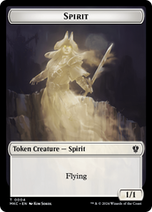 Spirit // Phyrexian Germ Double-Sided Token [Murders at Karlov Manor Commander Tokens] | Exor Games Bridgewater